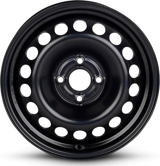 For 2016-2022 Chevrolet Spark 15 Inch Black Painted Steel Rim - OEM Direct Replacement - Road Ready Car Wheel