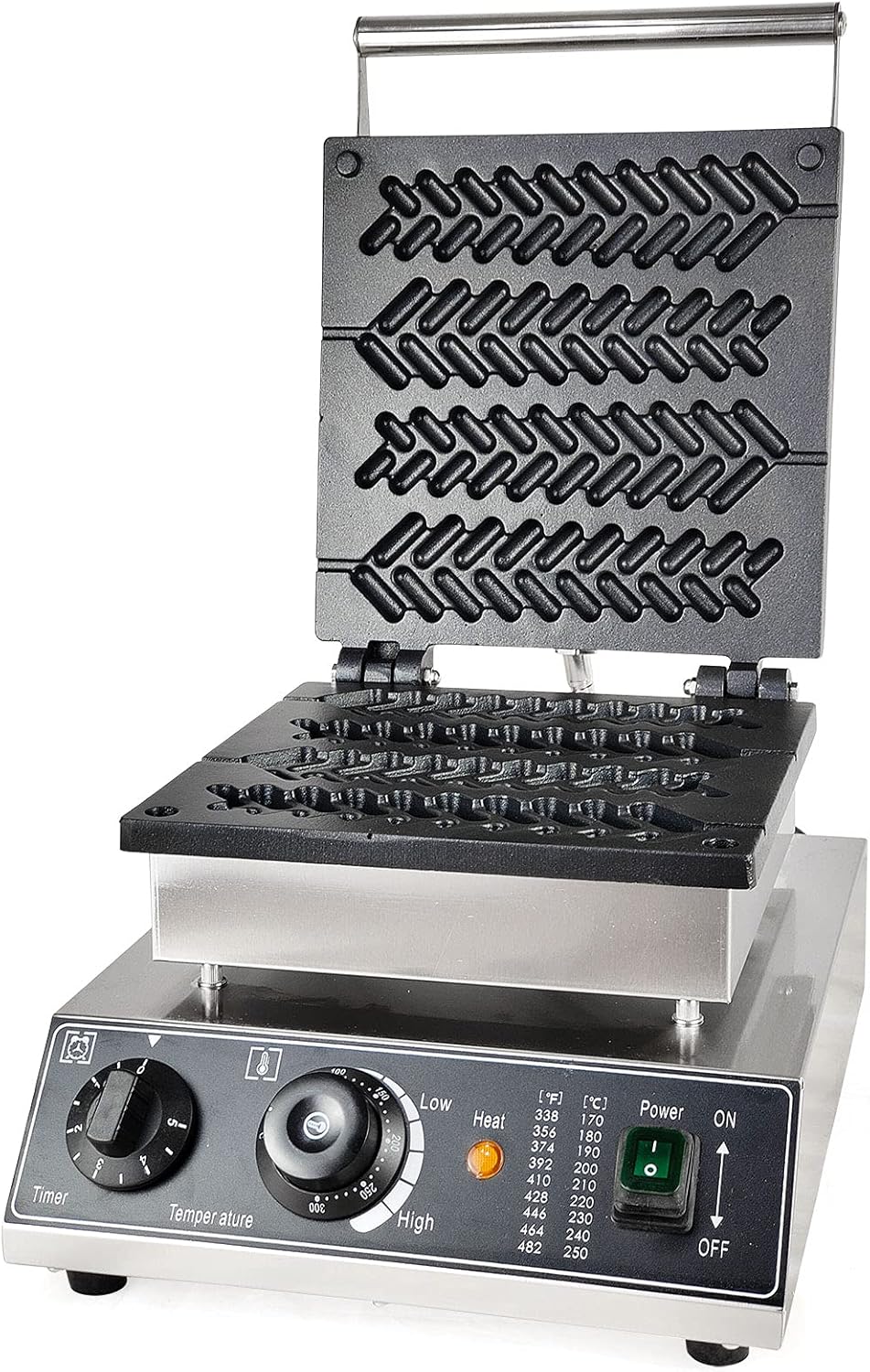 Commercial Waffle Hot Dog Machine,4 Pcs Nonstick Electric Corn Dog Maker Corn Hot Dog Machine for Home Commercial Use,Corndog Maker Machine for Restaurant Bakeries Snack Bar(Wheat Stalk Shape)