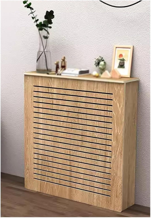 Radiator cover with ventilation slats， Vintage Against The Wall Heating Valve Pipe Decorative Covers for Office\/Patio\/Toilet(80x90x25cm(31.5x35.4x9.8in))