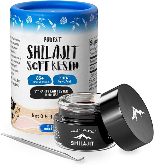 Himalayan Shilajit by Pure Himalyan Shilajit, Grade A Himalayan Soft Resin, Energy & Immune Support, Natural Source of Fulvic Acid & 85+ Trace Minerals Supplement for Men & Women (15ml\/0.5oz)