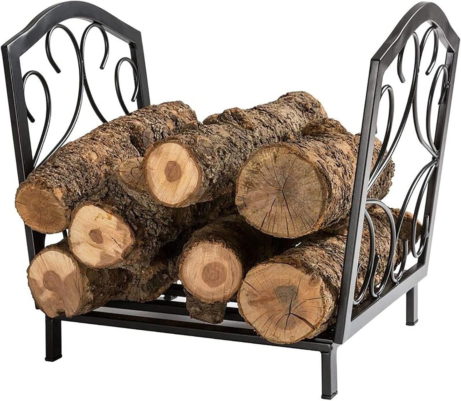Firewood Rack Firewood Racks Indoor Heavy Duty Firewood Storage, Logs Storage Stand Holder Steel with Legs, for Patio Deck Fireplace Outdoor Fire Pit, Easy Assembly,