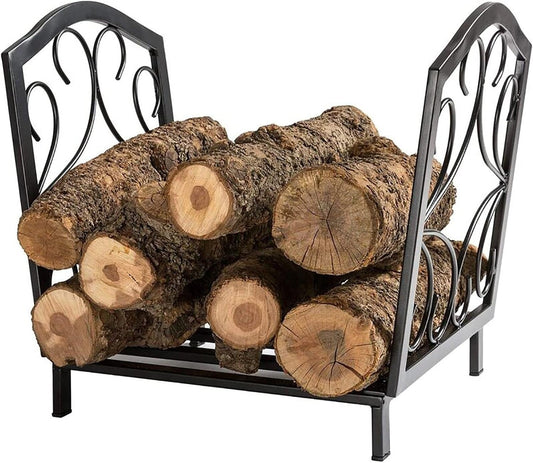 Firewood Rack Firewood Racks Indoor Heavy Duty Firewood Storage, Logs Storage Stand Holder Steel with Legs, for Patio Deck Fireplace Outdoor Fire Pit, Easy Assembly,