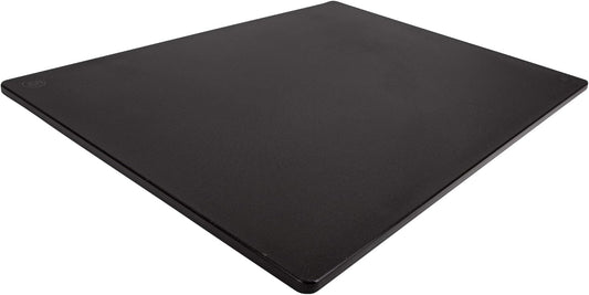 Thirteen Chefs Extra Large 24 x 18 Black Cutting Board - 1\/2" Thick HDPE Plastic for Restaurants and Professional Kitchens
