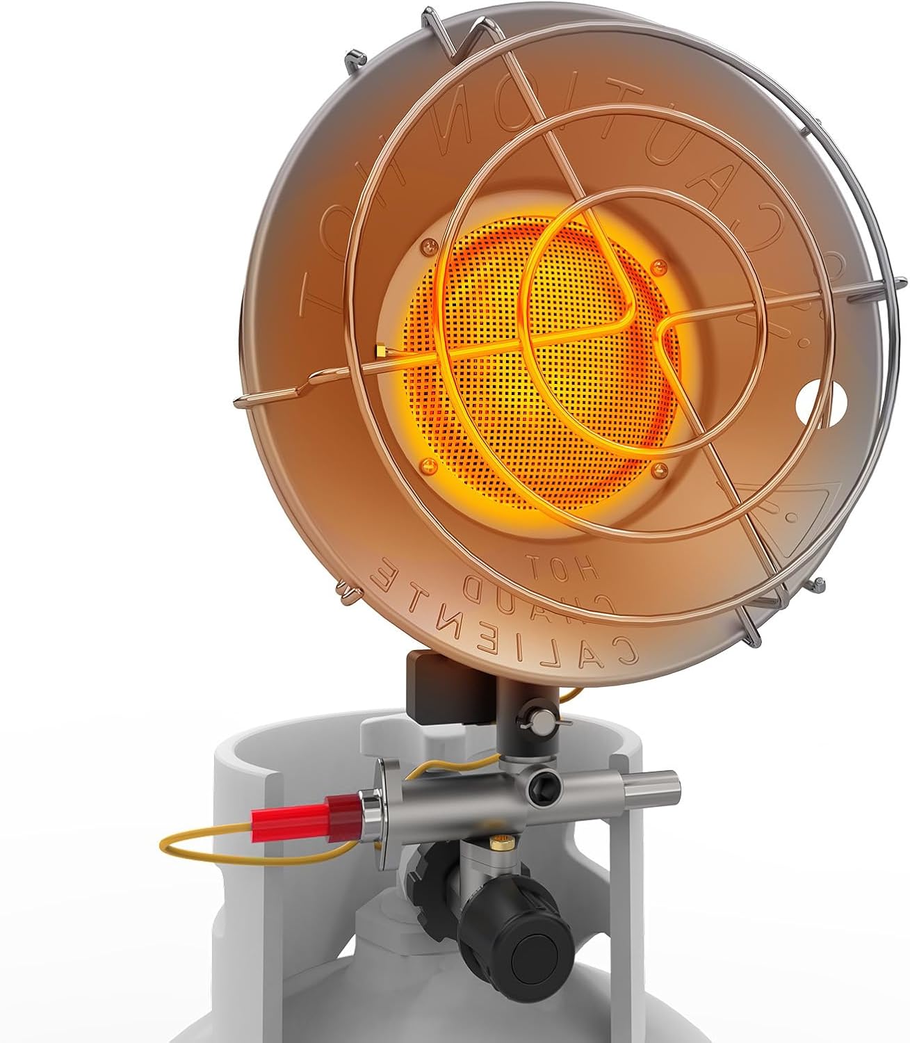 Propane Heater - Outdoor With Heating Modes, Safety Shut-off Valve & Tip-over Switch, Single Tank Top Tent for Camping, Party, One Head