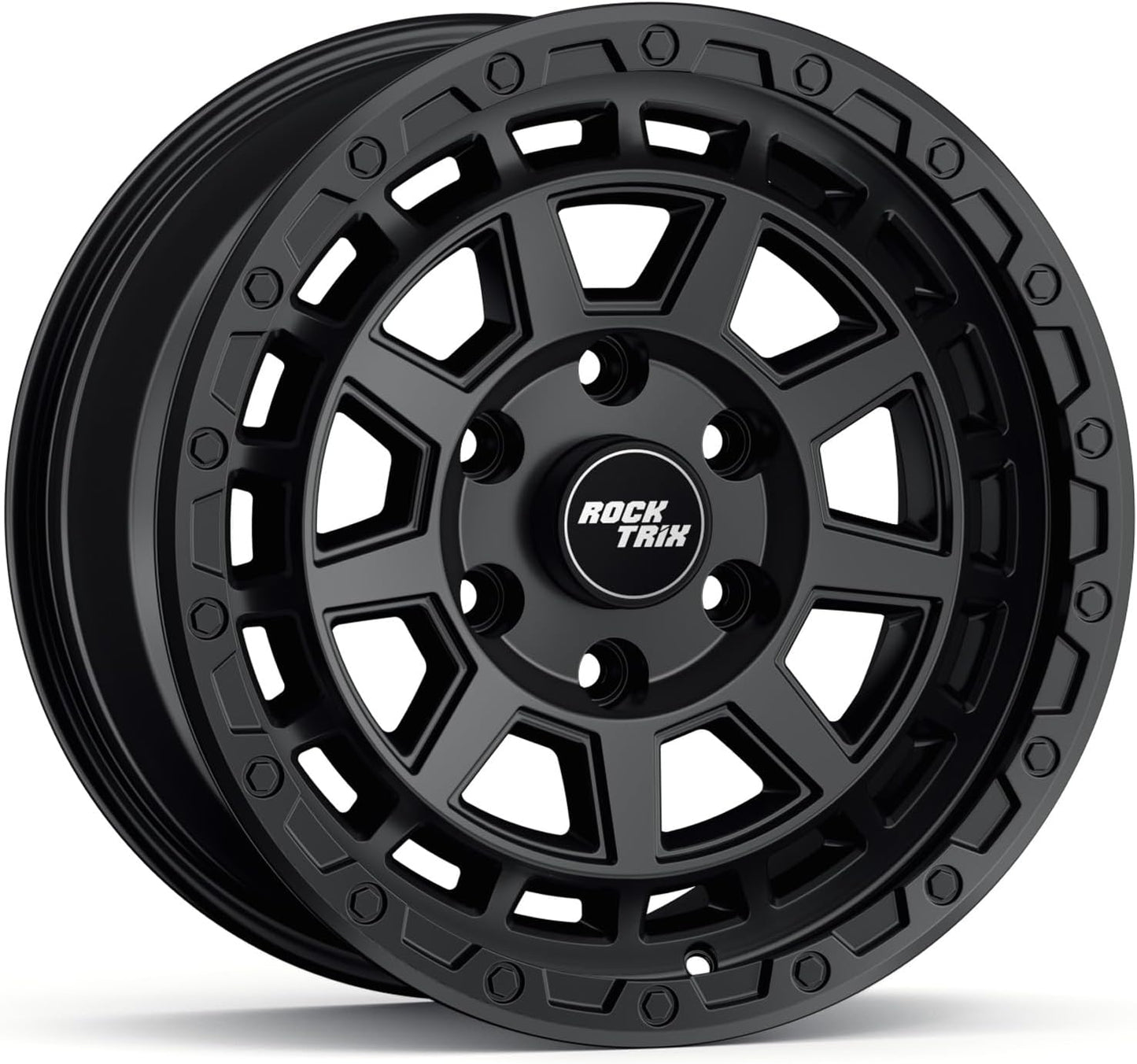 RockTrix RT114 17 Inch Rim Automotive Wheel Compatible with 2001-2026 Toyota Tacoma, 2002-2026 4Runner, FJ Cruiser, 17x8.5 6x5.5 Wheel, +25mm offset, 5.73 Inch Backspacing, 6x139.7 6Lug Rim, Black