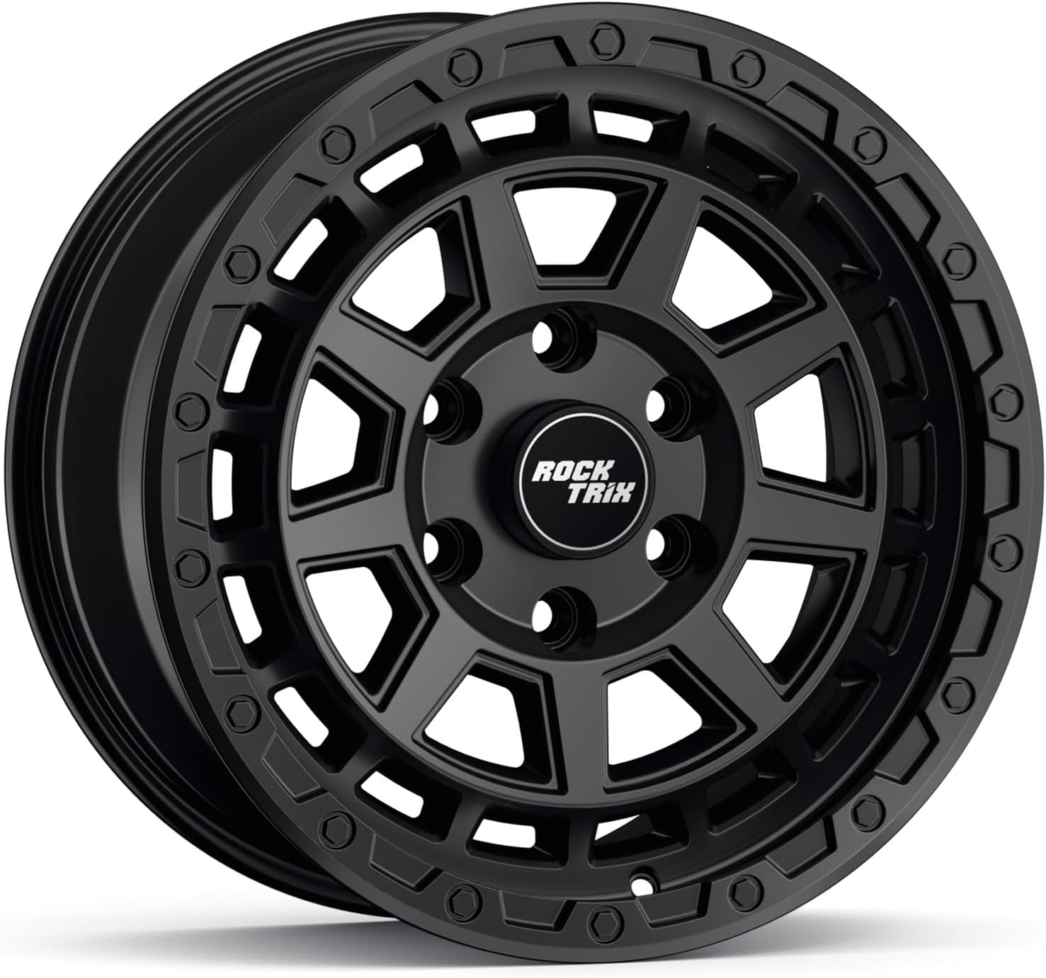 RockTrix RT114 17 Inch Rim Automotive Wheel Compatible with 2001-2026 Toyota Tacoma, 2002-2026 4Runner, FJ Cruiser, 17x8.5 6x5.5 Wheel, +25mm offset, 5.73 Inch Backspacing, 6x139.7 6Lug Rim, Black