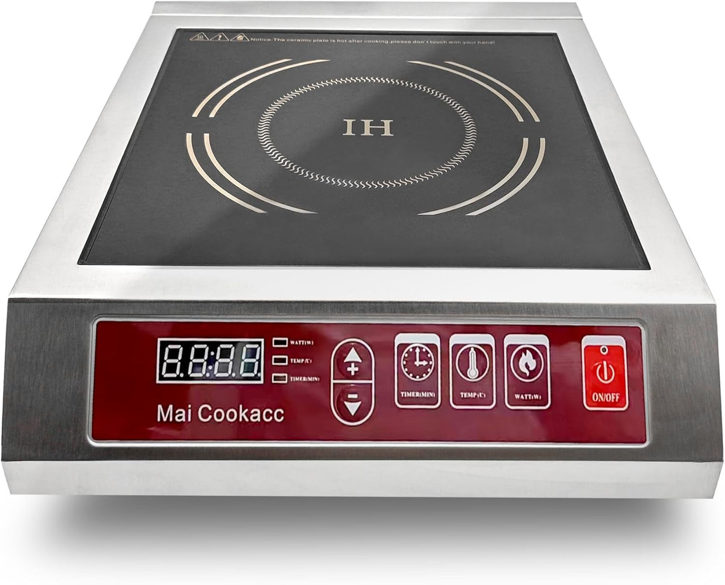 Mai Cookacc 3500W Commercial Induction Cooker, Countertop Electric Induction Stove Cooktop Electric Burners