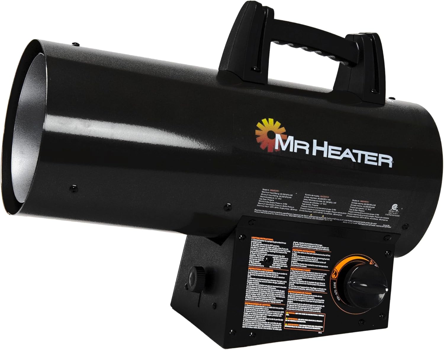 Mr. Heater 60,000 BTU Forced Air Propane Space Heater with 10 ft. Hose and Regulator