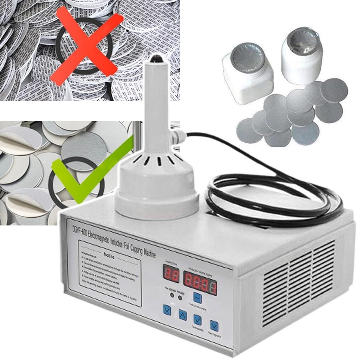 Handheld Induction Sealer,Portable Induction Sealer,20mm-130mm Heat Bottle Cap Sealing Machine,Induction Sealing Machine for Plastic Glass Bottles