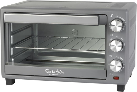 SUR LA TABLE KITCHEN ESSENTIALS Multifunctional Air Fryer Toaster Oven with Large Window for Easy Viewing, Designed with 7-Presets - Air Fry, Bake, Roast, Broil and Toast in Minutes, 1500w
