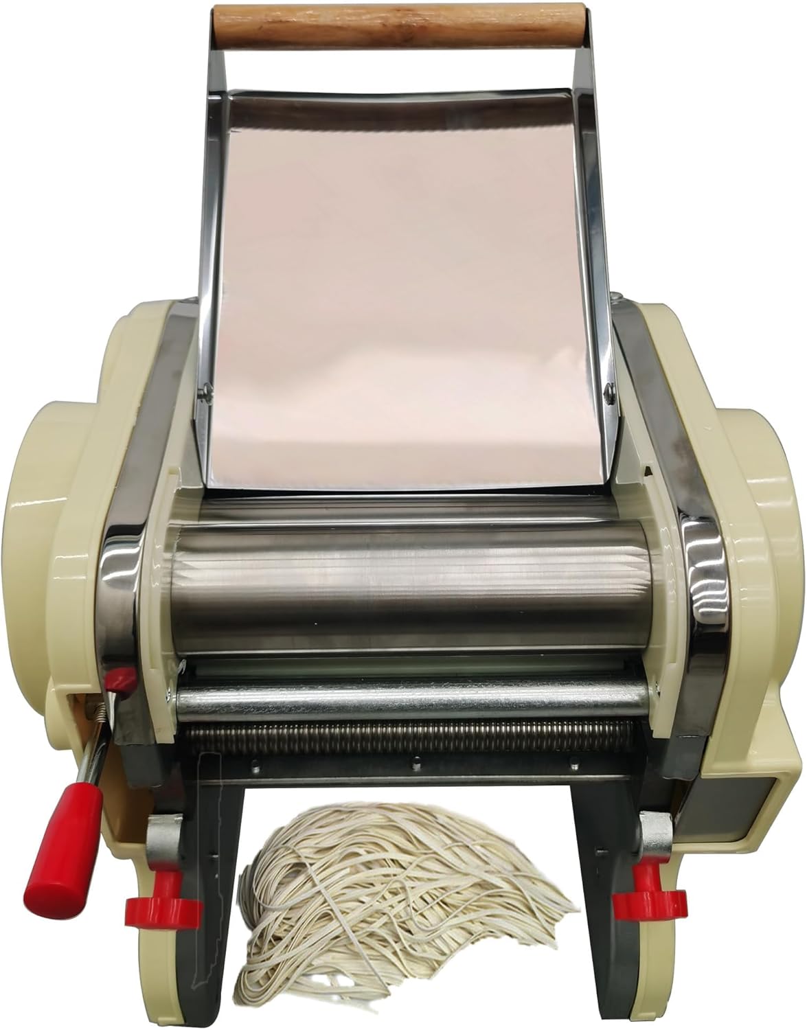 Pasta Maker Stainless Steel Electric Pasta Press Maker With 3mm, 9mm Knife 110V Automatic Noodle Making Machine for Dumpling Wrapper Spaghetti Fettuccini Lasagna