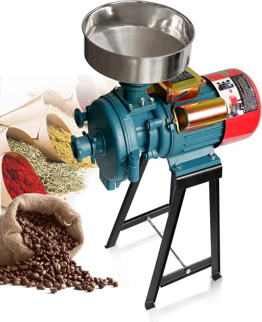 NAIZEA Electric Grain Grinder Mill, 3000W 110V Commercial Spice Wheat Grinders, Flour Corn Mills w\/Funnel,Corn Grinders Machine for Corn, Wheat, Rice, Cereals(Dry Cereals Grinder)