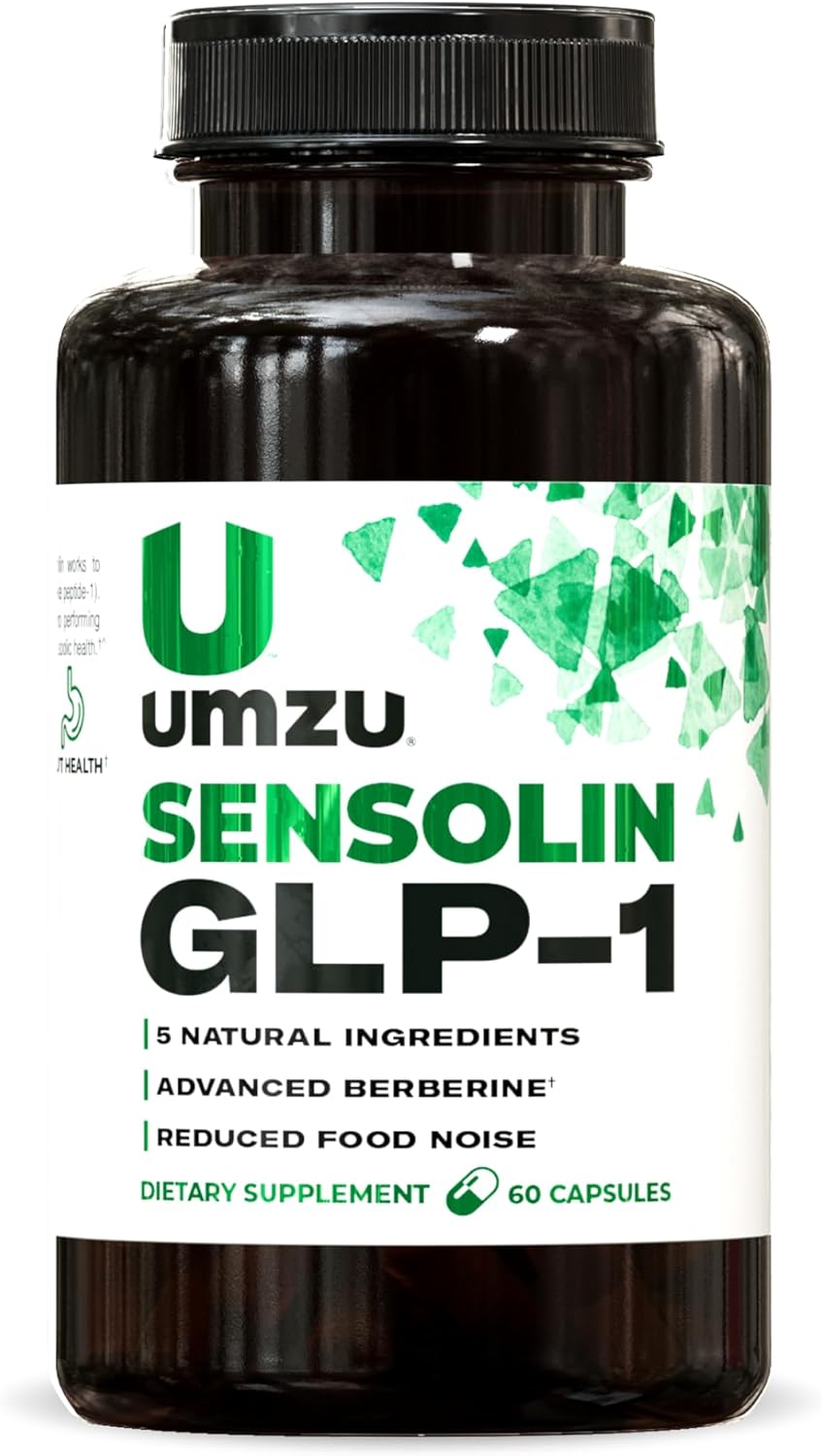 UMZU Sensolin GLP-1 Metabolic Support Supplement, Boost GLP-1 Production, Reduce Food Noise, Balance Mood, Clinically Advanced Berberine, Ceylon Cinnamon, Chromium (60 Capsule | 30 Day Supply)