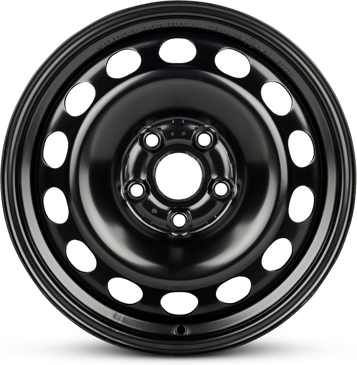For 2006-2010 Volkswagen Passat 16 Inch Painted Black Steel Rim - OEM Direct Replacement - Road Ready Car Wheel