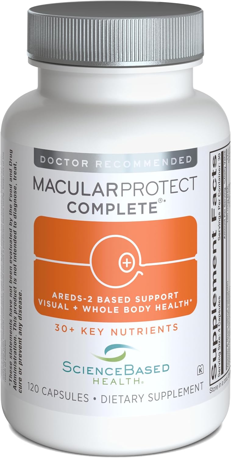 MacularProtect Complete – AREDS 2 Eye Health Supplement with Daily Multivitamin – 30+ Key Nutrients with Lutein & Zeaxanthin - Supports Eye, Vision & Whole Body Health – 120 Capsules