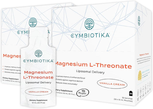 CYMBIOTIKA Magnesium L-Threonate \u2013 High-Absorption Magnesium for Brain Health, Memory, Focus & Stress Support \u2013 Promotes Mental Clarity, Relaxation & Mood Balance \u2013 Fast-Acting Liquid \u2013 2 Month Supply