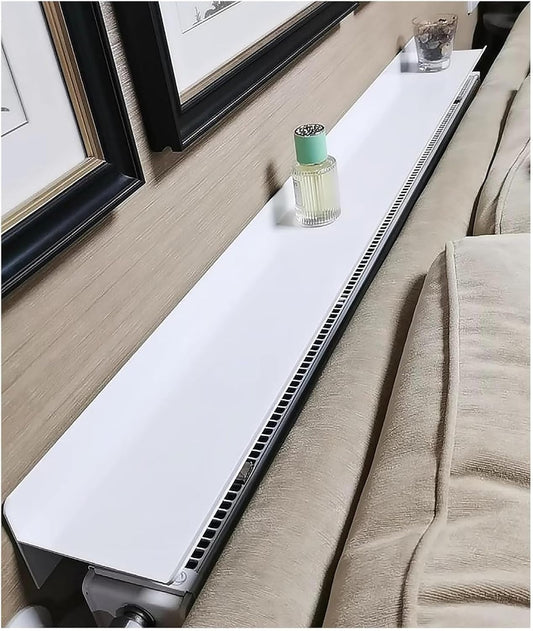 Radiator cover with ventilation slats， Radiator Shelf No Drilling Home Covers for Bedroom\/Study\/Kitchen(60x15x10cm(23.6x5.9x3.9in))