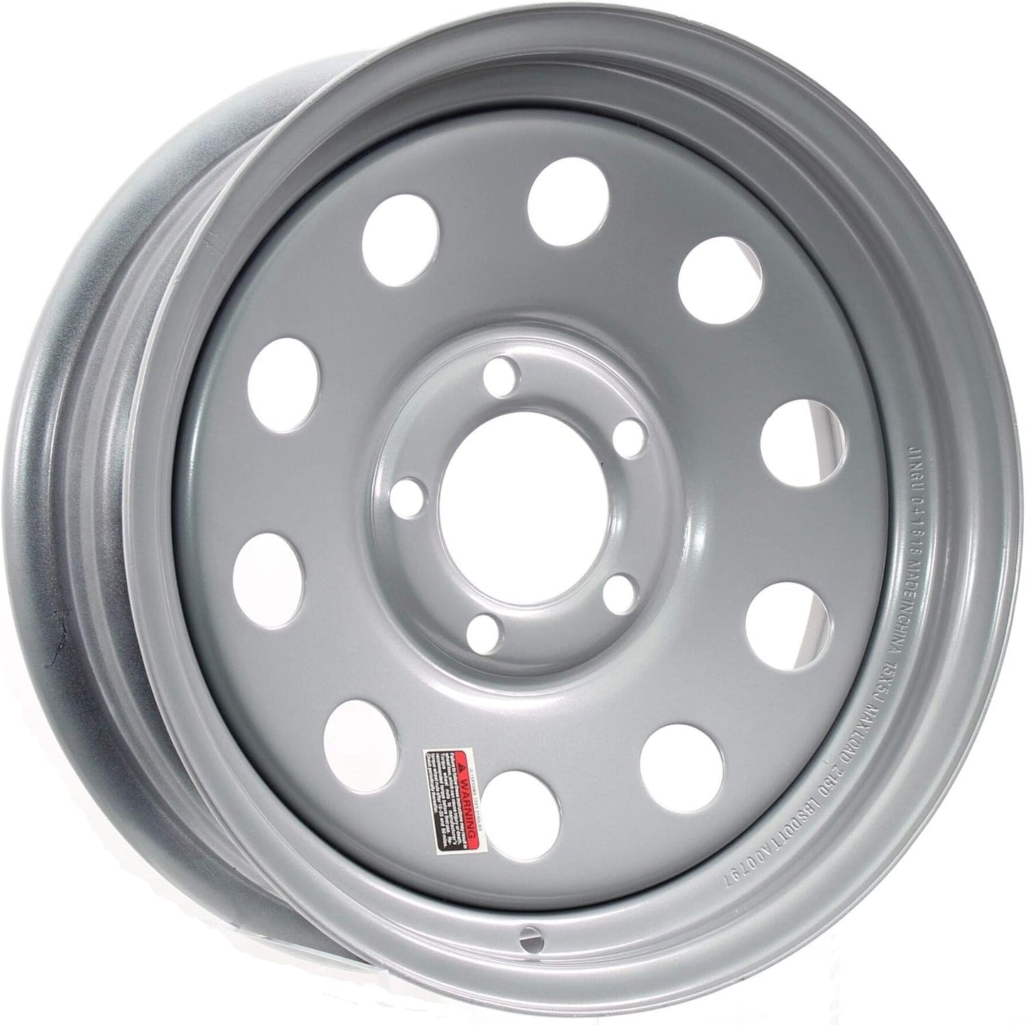 eCustomrim Trailer Rim Wheel 15" 15x6 5 Lug Wheel Silver Modular
