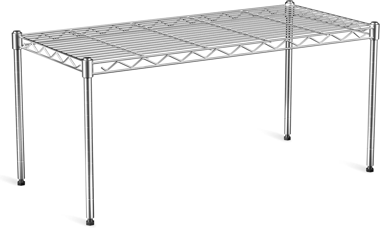 VANZBON 1-Tier Wire Shelf Rack,30" Wx14 Dx17 H,Single Metal Shelves Rack,Height Adjustable Metal Wire Shelving Unit and Storage KOR Kitchen,Cabinet,Countertop,Under-Sink,Closet,Pantry,Studio