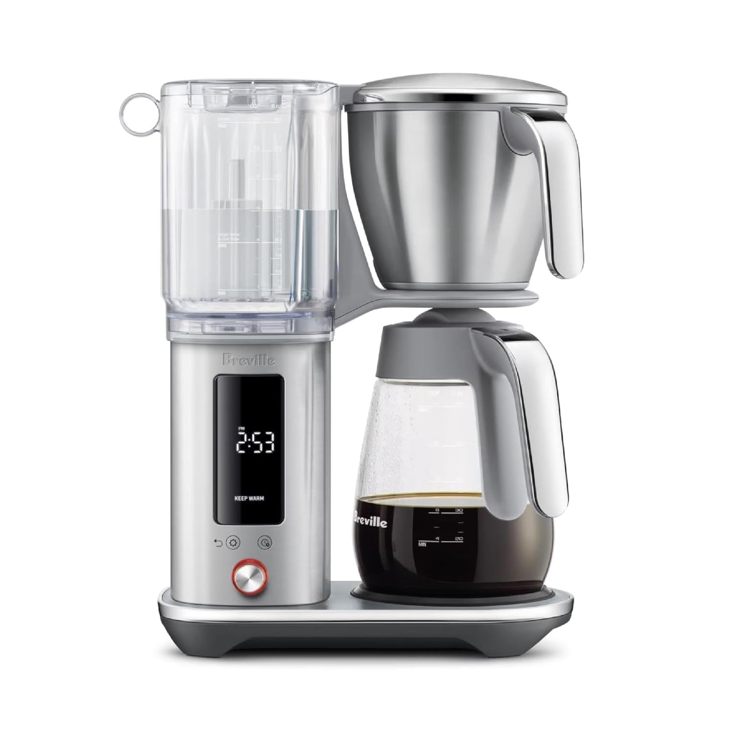 Breville Luxe Drip Coffee Machine, Brushed Stainless Steel, Glass Carafe