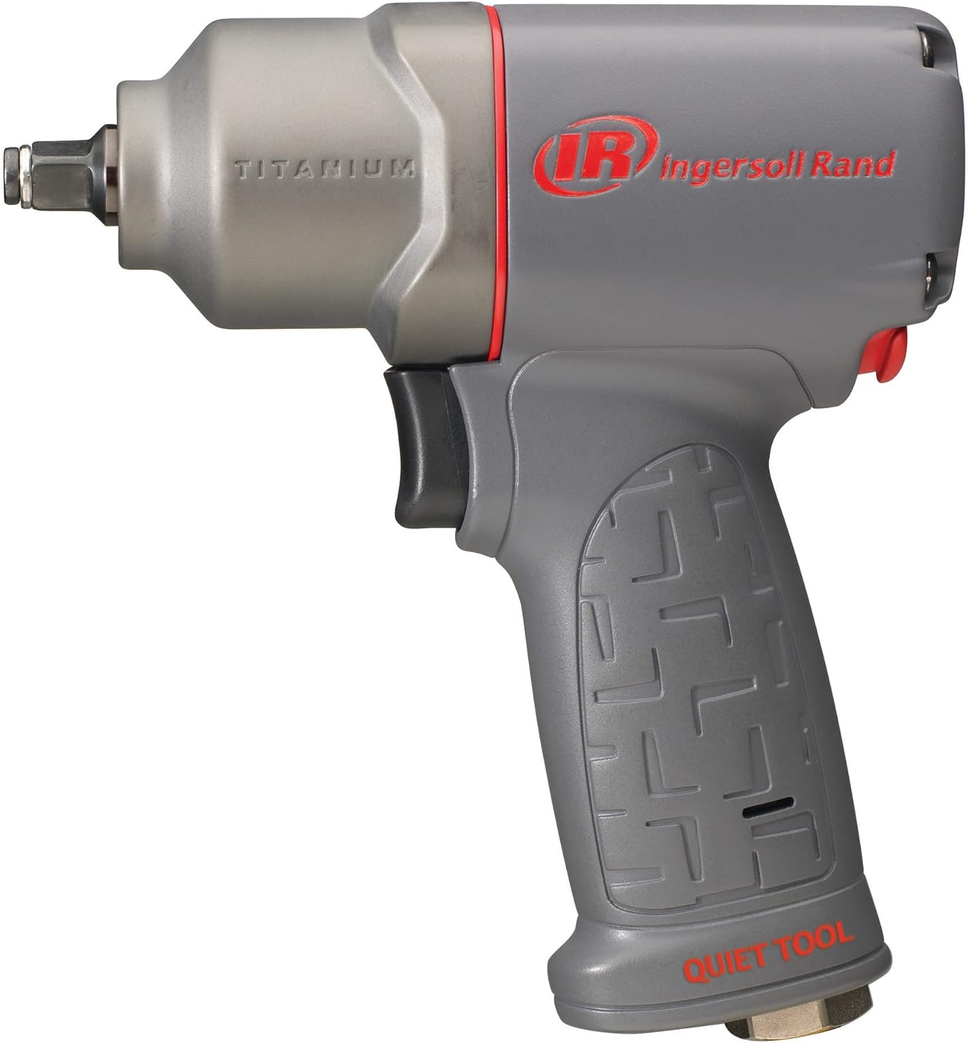 Ingersoll Rand 2115QTiMAX 3\/8\u201D Drive Air Impact Wrench, Quiet Tool, Lightweight 2.5 lb Design, Powerful Reverse Torque Output Up to 300 ft lbs, 7 Vane Motor, Max Control, Gray