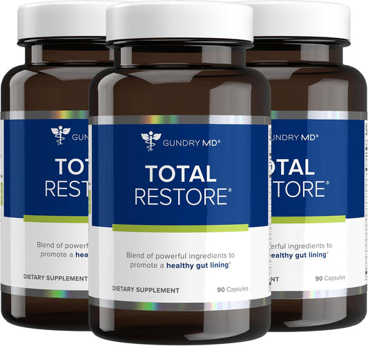 Gundry MD Total Restore Gut Lining Support, Digestive Supplement for Gastrointestinal Wellness, Gut Health Supplement, Gut Health for Women and Men, 90 Capsules (3)