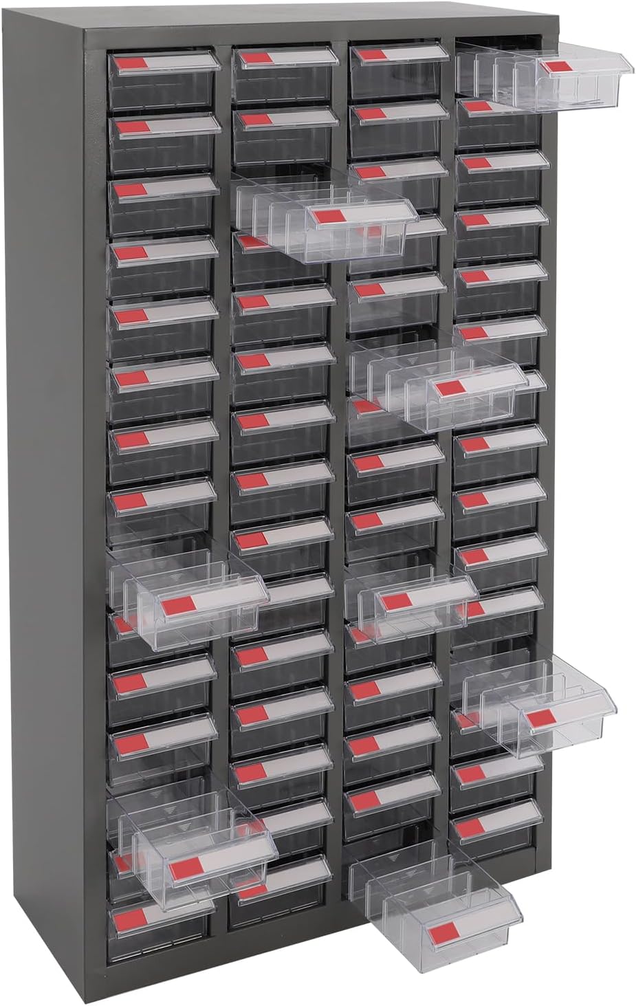ARPITUYN Parts Storage Cabinet with 60 Small Drawers, Free Standing Hardware Tools Storage Cabinet Bolt and Nut Tool Storage Organizer, Part Tool Cabinets for Warehouses, Workshops (Gray)