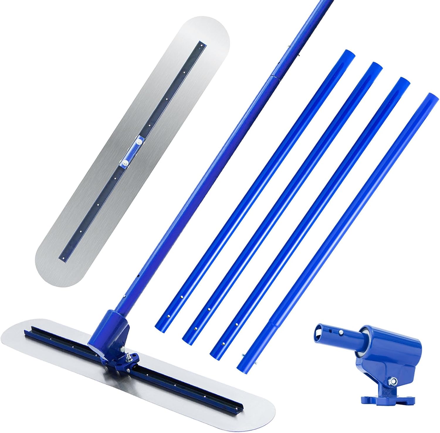 Stainless Steel Concrete Float - 46 x 8" Bull Float Concrete Finishing Tools Kit With 4 x 3.8 Feet Float Handle Concrete Surface Smoothing Tool