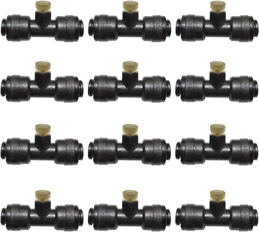 70pcs brass misting nozzles low pressure for outdoor cooling system mister nozzle with 1 4 slip lock tees atomizing misting sprayer fog nozzles for garden humidification landscaping dust control