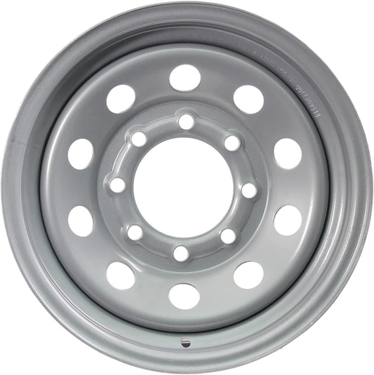 eCustomrim Equipment Trailer Rim Wheel 16" 16X6 8 Hole Bolt Lug Silver Modular