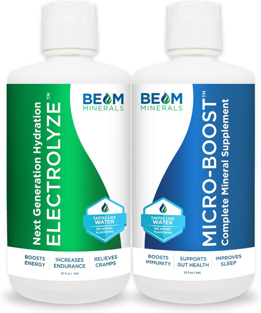 BEAM Minerals Micro-Boost and Electrolyze Advanced Set | Advanced Electrolyte & Micronutrient Support | 100% Bioavailable, Ionized Format