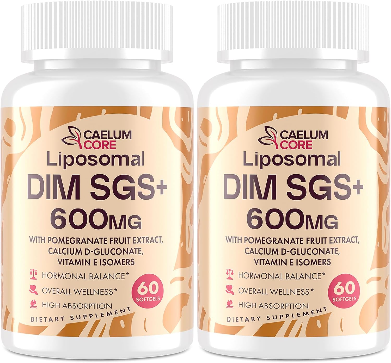 Liposomal DIM SGS Supplement - Hormone Supplement for Women & Men, Estrogen Supplements Contains Sulforaphane Glucosinolate, Vitamin E, Pomegranate Fruit - Support Detox and Antioxidant (2 Pack)