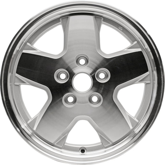New 16x7" 16 Inch Machined and Silver Aluminum Alloy Wheel Rim for Jeep Liberty 2002 2003 2004 2005 2006 2007 | ALY09038U20N