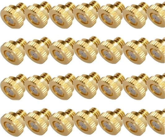 Pfeilzieher 80pcs misting nozzles kit for Cooling System Brass Mister nozzles Garden Water Mister Fog nozzles for Patio Outdoor misting System Size 0 6mm