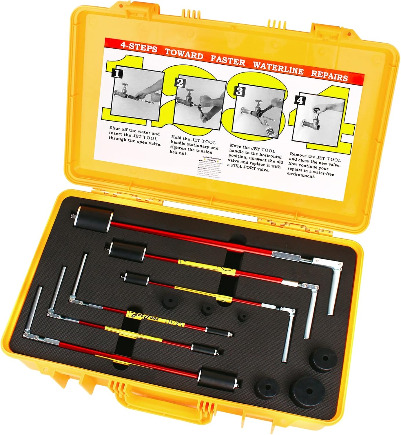 Plumbing Tool Kit (6 Tools) for the 1\/2" to 2" Sized Pipes, Plumbing Plugs for Fast Water Line Repairs, Prevent Pipeline Leakage and Facilitate Solder with Extra Gaskets and PVC Carrying Case