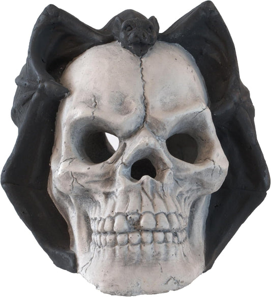Fire Pit Demon Skull Gas Log for Ventless & Vent Free, Propane, Gel, Ethanol, Electric, Outdoor Fireplace and Fire Pit, Halloween Decor,1 Pack-Bat
