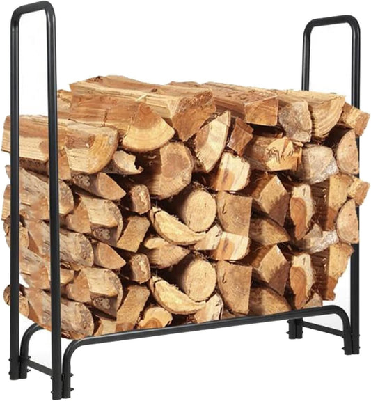 Firewood Rack, Fireplace Tools, Metal Firewood Rack, Firewood Stacking Rack, Suitable for Indoor/Outdoor, Outdoor Camping Storage