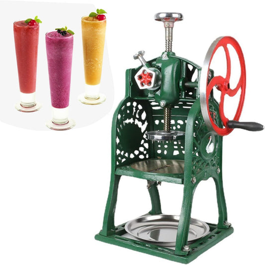 Hand-Crank Ice Crusher, Manual Snow Ice Cubes Shaver Machine Crushing Ice Is Easy And Labor-Saving Shaved Ice Machine for Summer Home
