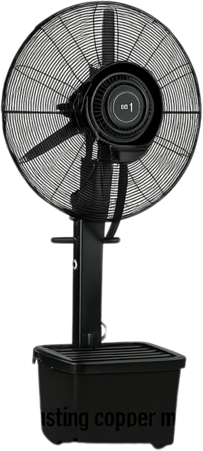 Don't sit in the HEAT our Big Flow Industrial & Residential Misting Fan, 30 inch, 9968 CFM, 3 Aluminum Blades, Powerful Motor and 4 wheels to push aroung your patio or gazebo.