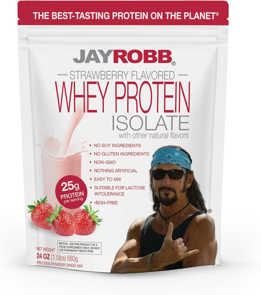 JAYROBB Whey Protein (1.5 Pound, Strawberry)