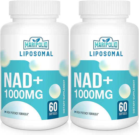 Liposomal NAD+ Supplement 1000 mg | Highest NAD Pontecy | Max Absorption | Pure NAD Supplement | Energy and DNA Repair, Aging Defense, Brain Function | 120 Softgels