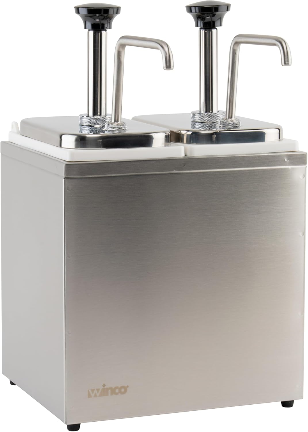 Winco 7 Quart Dual Chamber Condiment Dispensing Pump