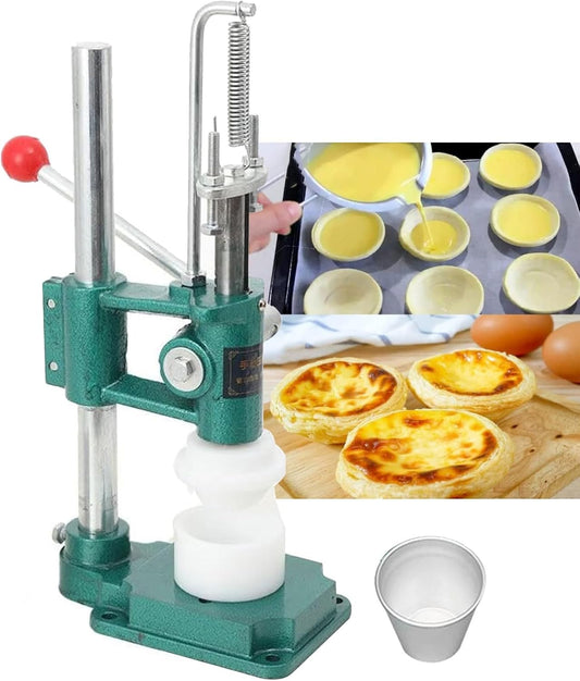 Egg Tart Pressing Machine, Manual Egg Tart Shell Making Machine, Commercial Egg Tart Molds Custard Tart Shell Mold, Hand Press Egg Tart Skin Tool, for Baking Tarte Pie Waffle Shells B00