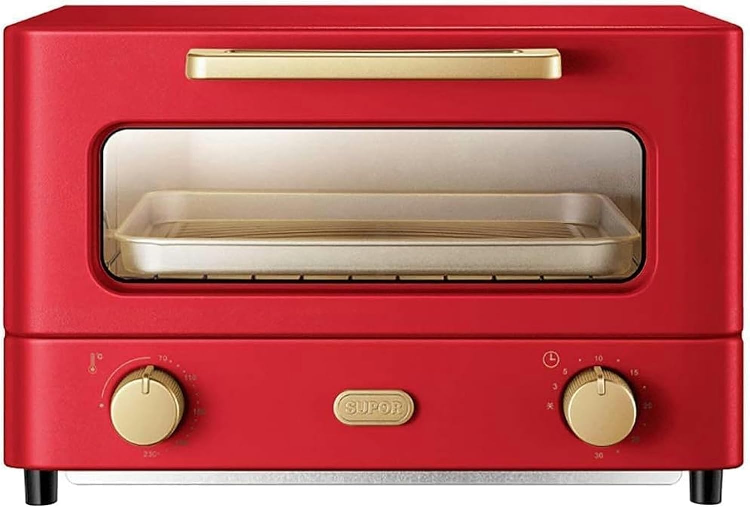 AMNOOL Automatic Mini Oven,12L Electric Oven Multifunction Baking Machine 1000W Cake Pizza Oven 30 Minutes Timing Kitchen Convection Oven Aesthetic and Practical-1*