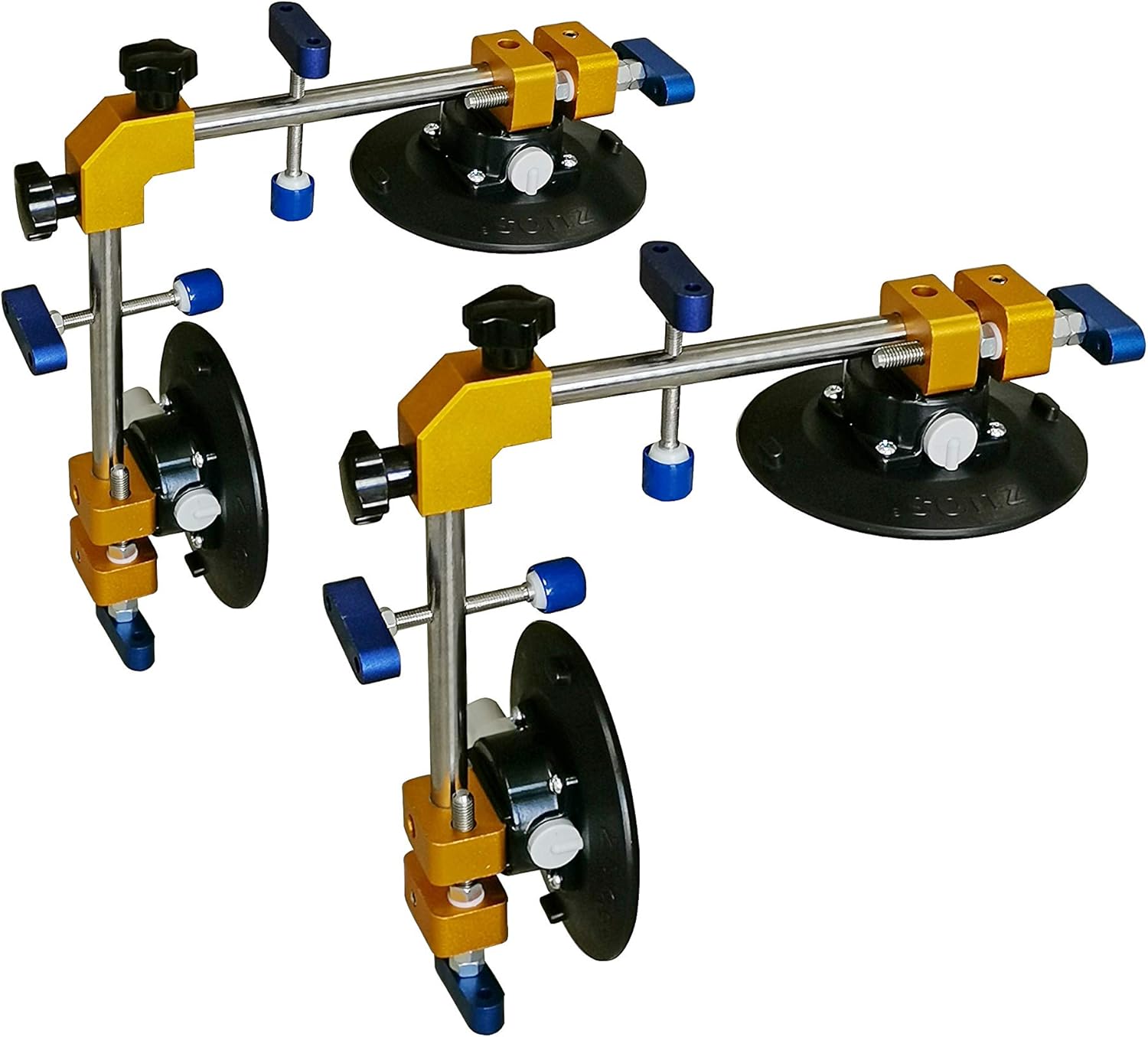 ZUOS Right Angle 90 Degree Countertop Seam Setter with 6" Suction Cup for Seam Joining & Leveling\/Professional Countertop, granite， Stone, Marble Slab Installation. (2 PACK) (6" seam setter)