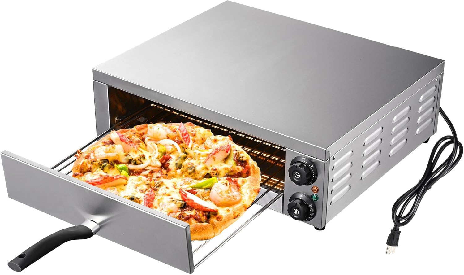 WeChef 16" Countertop Pizza Oven Indoor Electric Pizza Oven Maker 1700W Commercial Pizza Cooker Home Cafe Bakery Food Truck
