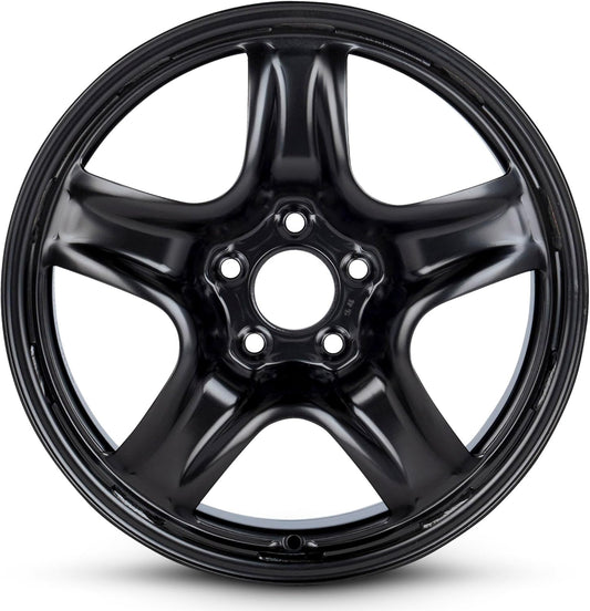 For 2007-2010 Saturn Aura 17 Inch Painted Black Rim - OE Direct Replacement - Road Ready Car Wheel