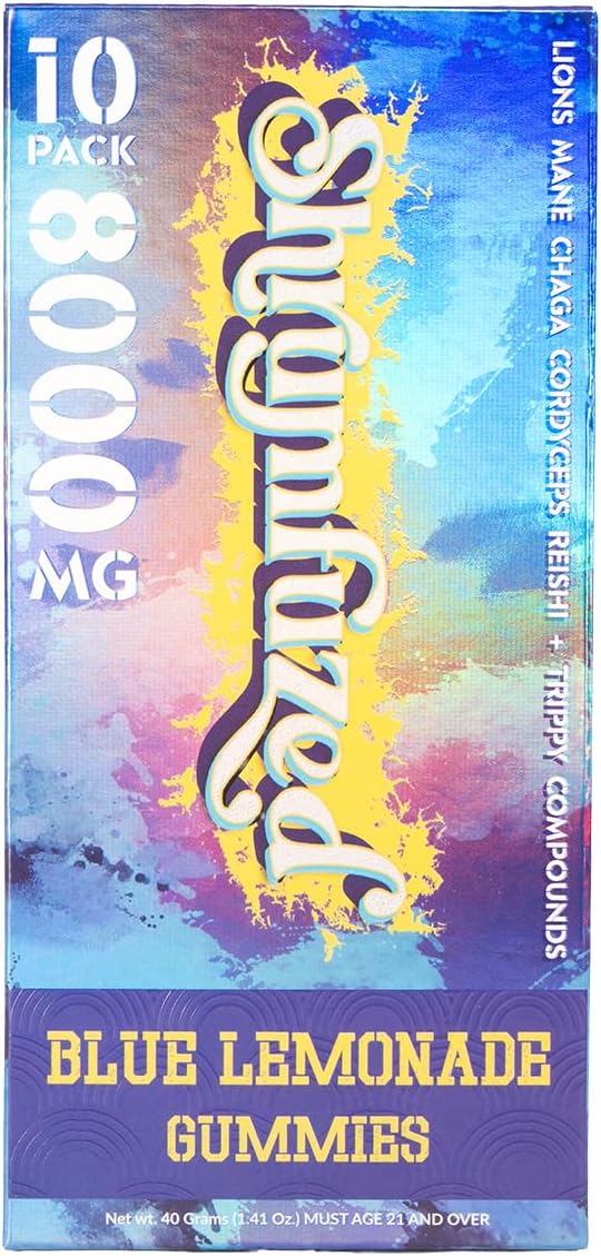 Proprietary Nootropic Gummy 8000mg - Lion's Mane, Reishi, Chaga, and Cordycep Nootropic Tripee Mushroom Blend (10, Blue Lemonade)
