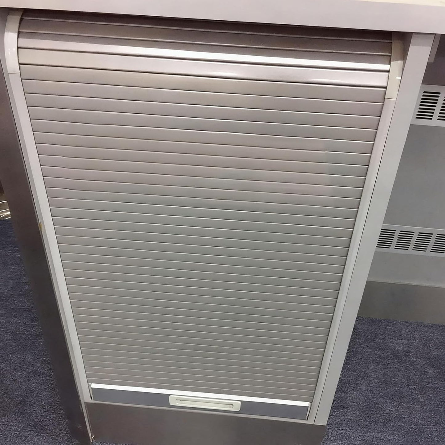 MLYAYE Tambour Door & Track Sets with Handle, Pull-Down Flexible Sliding Roll Up Cabinet Doors Plastic for Kitchen\/Appliance Garage\/Sideboard\/Wall Cupboards(32 x 30 inch)