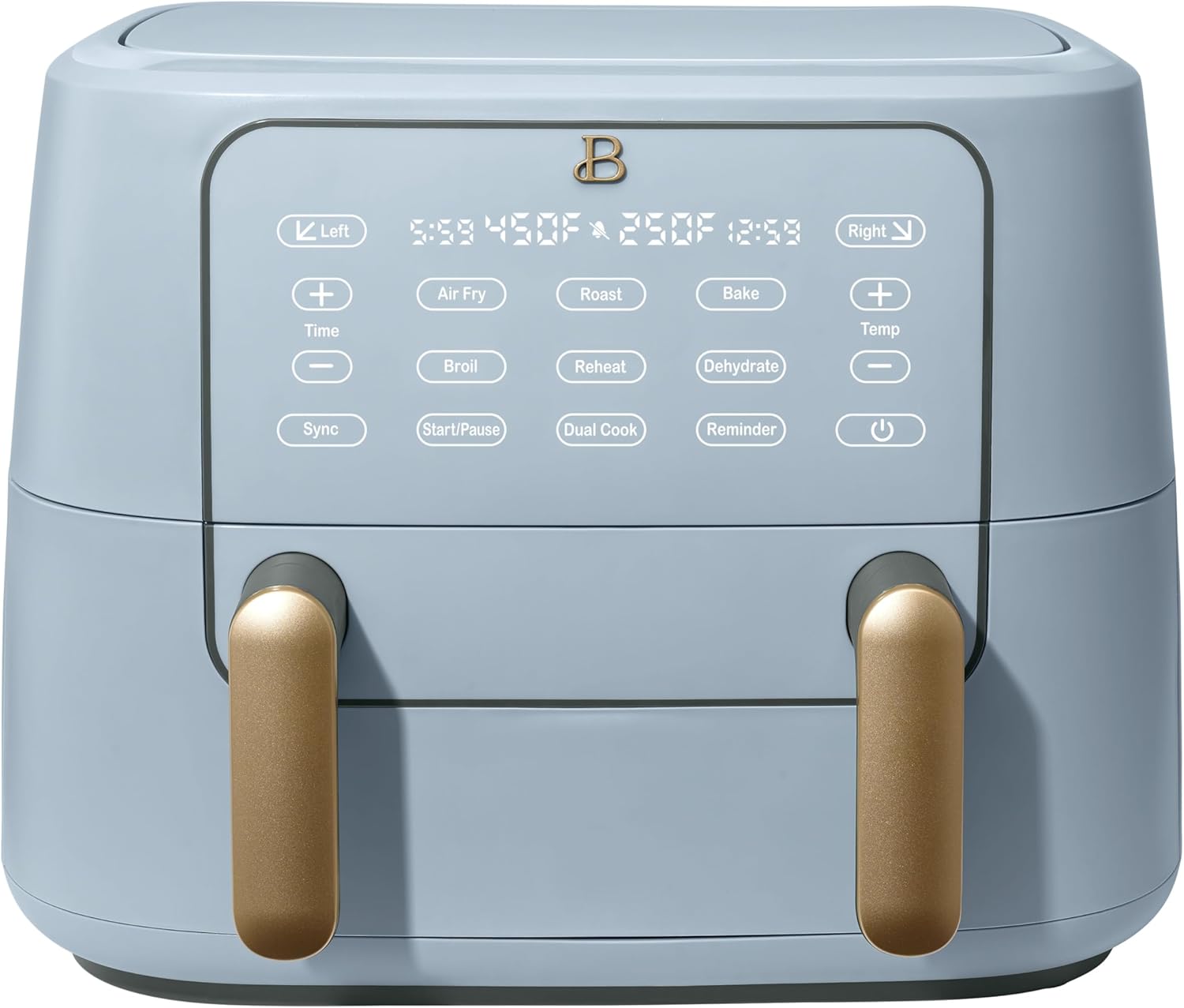 Beautiful 9 QT TriZone Air Fryer in Elegant by Drew Barrymore (Cornflower Blue)